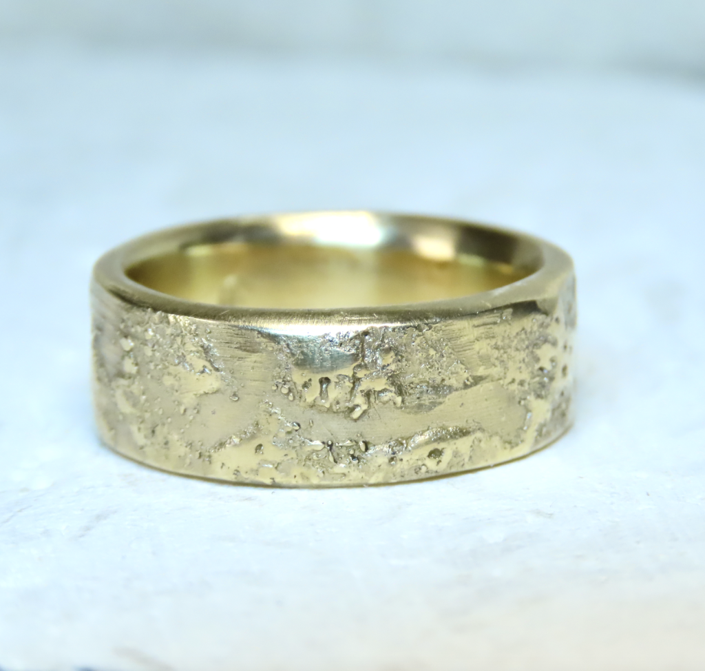 8mm wide RELIC gold ring - Debra Fallowfield makes custom jewellery to ...